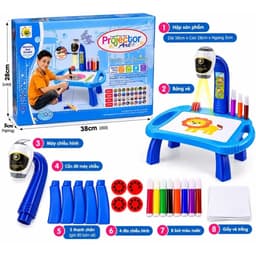 Bàn Chiếu Hình Vẽ Thông Minh ,Có Bút Màu Và Đĩa Chiếu Hình – Bàn Vẽ Sáng Tạo Tập Tô Màu Phát Triển Tư Duy 7