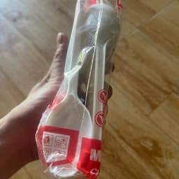 Combo 10 bịch thìa nhựa trắng cao cấp dùng 1 lần dùng cho quán cơm quán chè trà sữa 5