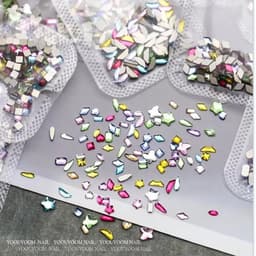100 Viên Đá Nail Mini Mix Màu Nhiều Hình Trang Trí Nail Đa Sắc. 4