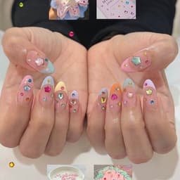 100 Viên Đá Nail Mini Mix Màu Nhiều Hình Trang Trí Nail Đa Sắc. 2