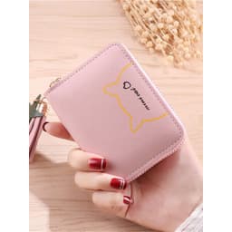 ví đựng tiền nữ,Ví mini cầm tay "Mini Cat" nút tua rua (trung trang) QM-STORE 4
