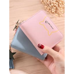 ví đựng tiền nữ,Ví mini cầm tay "Mini Cat" nút tua rua (trung trang) QM-STORE 7