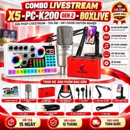 Combo Livestream X5 PC-K200 Gen 2 BoxLive LT12 Pro Gen 2 – Micro Thu Âm, Sound Card, Bộ Livestream Karaoke Hát Cover 6