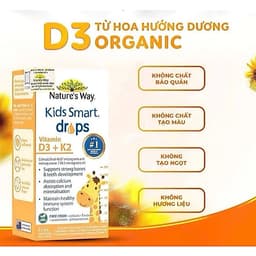 Nature's Way Kids Smart Drops Vitamin D3+K2  hỗ trợ bé hấp thụ canxi,giúp xương, răng chắc khỏe  <BUNBUN SHOP 3