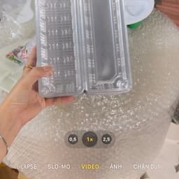 Combo 1000 Hộp Nhựa Trong Suốt Đựng Donut Shushi Bánh Ngọt Có Nút Khóa Dùng Một Lần 4