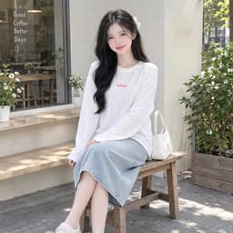 Áo thun giấy cổ tròn dài tay thu đông in chữ bé hồng đáng yêu chất thun giấy xước mỏng mềm Xinh đẹp BYN BYN TG BEE67 9