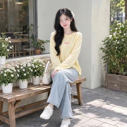 Áo thun nữ dài tay cổ tròn chất vải thun giấy xước mỏng in chữ bé hồng đáng yêu style đơn giản hottrend BYN BYN TG BEE67 7