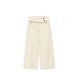 Quần Dài Kaki Nữ Ống Loe Phối Cạp Bản Lớn Cúc Cài Trendy, Quần Suông Tôn Dáng ĐK Fashion 9