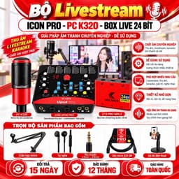 Bộ Livestream ICON Upod Pro + Micro PC-K320 + Box Live LT12 Pro Gen 2 24Bit, Combo Thu Âm Karaoke Livestream 6