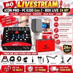 Bộ Livestream ICON Pro PC-K200 Gen 2 Kèm Box Live 24 Bit, Soundcard Thu Âm Karaoke Livestream 6