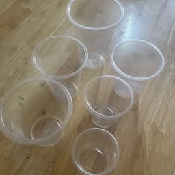 combo 100 cốc nhựa có nắp/không nắp đủ kích cỡ, cốc nhựa dùng 1 lần chất lượng cao 3
