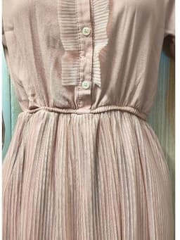 [2hand] Đầm voan cát phối voan dập ly eo chun size S M 3
