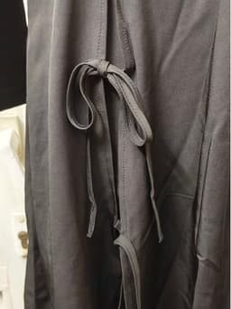 [2hand] Đầm tafta dáng vest đen buộc nơ vạt lệch cúc lệch khoá sườn size S M nhỏ 3