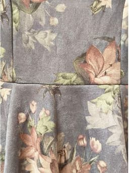 [2hand] Đầm sát nách nỉ nhung tím hoa khoá kéo sau size S M nhỏ 4