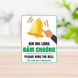 [Hỏa Tốc] Bảng Decal "Xin Vui Lòng Bấm Chuông - Please Ring The Bell" Chống Thấm Nước, Bền Đẹp 6