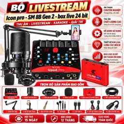 Bộ Livestream Icon Upod Pro + Micro SM-8B Gen 2 + Box Live LT12 Pro Gen 2 24 Bit, Combo Thu Âm Karaoke Livestream 6