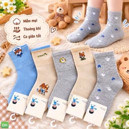 sét 10 đôi tất cho bé giữ ấm đôi chân DH 5
