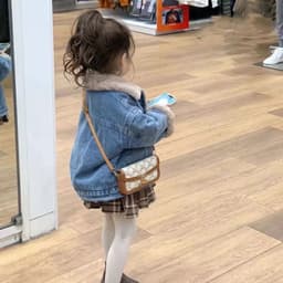 Áo Khoác Bò Cho Bé Lót Lông Dày Dặn Cổ Lông Ấm Áp Phong Cách Hàn Quốc Áo Jeans Thu Đông Cho Bé Trai Bé Gái 6