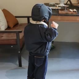 Mũ Phao Phi Công Cho Bé Chần Bông Có Che Tai Chống Gió Mũ Phao Thu Đông Dây Buộc Hàn Quốc Cho Bé Trai 8