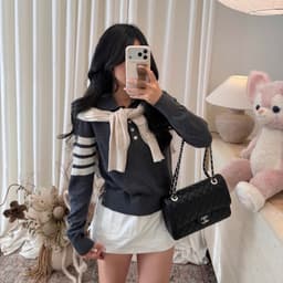 𝐬𝐭𝐮𝐝𝐢𝐨𝐛𝐲𝟐𝟓 | ÁO LEN POLO MỎNG PHỐI TAY KẺ HÀNG QC 6