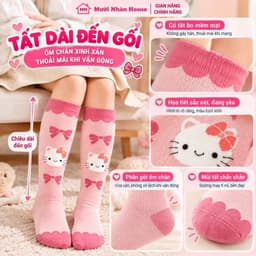 Tất Dài Bé Gái Cotton Mềm Mịn Họa Tiết Dễ Thương Cho Bé 1–12 Tuổi 3