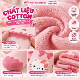 Tất Dài Bé Gái Cotton Mềm Mịn Họa Tiết Dễ Thương Cho Bé 1–12 Tuổi 2
