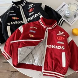 Áo Khoác Bóng Chày Cho Bé Phong Cách Racing Cá Tính Áo Jacket Thu Đông In Chữ HSXD DKIDS Cho Bé Trai Bé Gái 3