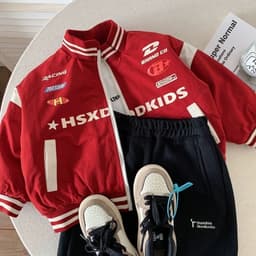 Áo Khoác Bóng Chày Cho Bé Phong Cách Racing Cá Tính Áo Jacket Thu Đông In Chữ HSXD DKIDS Cho Bé Trai Bé Gái 8