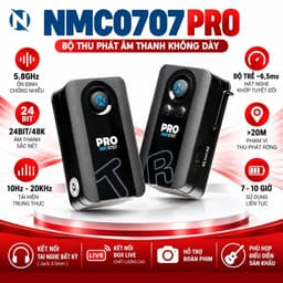 Bộ Thu Phát Âm Thanh Không Dây NMC-AUDIO NMC0707 PRO 5.8GHz, 24Bit/48K, Độ Trễ Thấp, Jack 3.5mm, Pin 7-10 Giờ 1