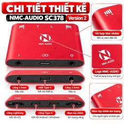 Box Livestream Stereo NMC-AUDIO SC378 Version 2 – Âm Thanh Stereo, Vừa Sạc Vừa Live, Hỗ Trợ Android iOS Windows 3