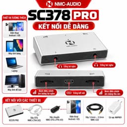 Box Livestream NMC-AUDIO SC378 PRO 24-Bit – Box Live Thu Âm, Điều Chỉnh Âm Lượng Độc Lập, Hỗ Trợ Vừa Live Vừa Sạc 4