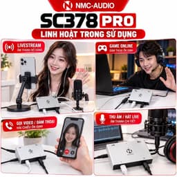 Box Livestream NMC-AUDIO SC378 PRO 24-Bit – Box Live Thu Âm, Điều Chỉnh Âm Lượng Độc Lập, Hỗ Trợ Vừa Live Vừa Sạc 5