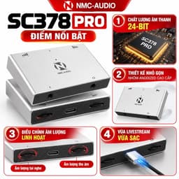 Box Livestream NMC-AUDIO SC378 PRO 24-Bit – Box Live Thu Âm, Điều Chỉnh Âm Lượng Độc Lập, Hỗ Trợ Vừa Live Vừa Sạc 2