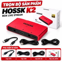 Box Livestream HOSSK K2 Stereo 24Bit – Hỗ Trợ OTG Windows Android iOS macOS, Vừa Live Vừa Sạc 6