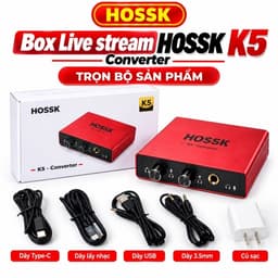 Box Livestream HOSSK K5 Converter 24Bit Stereo – Hỗ Trợ Vừa Sạc Vừa Live, OTG Windows Android iOS macOS 6