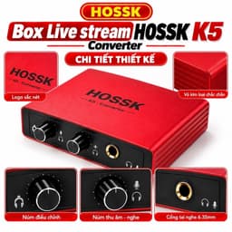 Box Livestream HOSSK K5 Converter 24Bit Stereo – Hỗ Trợ Vừa Sạc Vừa Live, OTG Windows Android iOS macOS 3