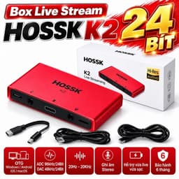 Box Livestream HOSSK K2 Stereo 24Bit – Hỗ Trợ OTG Windows Android iOS macOS, Vừa Live Vừa Sạc 1