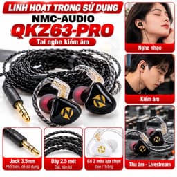 Tai Nghe In-Ear NMC-AUDIO QKZ63-PRO Kiểm Âm, Driver 10mm, Jack 3.5mm, Dây Dài 2.5m 5