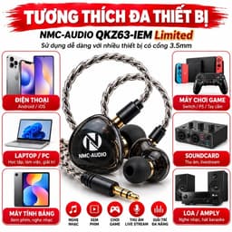 Tai Nghe In-Ear NMC-AUDIO QKZ63-IEM Limited Nhét Tai Hát Live, Kiểm Âm, Jack 3.5mm, Dây 2.5 Mét 6