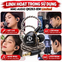 Tai Nghe In-Ear NMC-AUDIO QKZ63-IEM Limited Nhét Tai Hát Live, Kiểm Âm, Jack 3.5mm, Dây 2.5 Mét 5