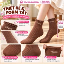 Tất Nữ Cotton Mềm Mịn Co Giãn Tốt, Vớ Cổ Ngắn Nữ Nhiều Màu Thời Trang 5