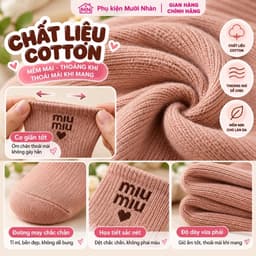 Tất Nữ Cotton Mềm Mịn Co Giãn Tốt, Vớ Cổ Ngắn Nữ Nhiều Màu Thời Trang 3