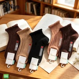 Tất Nữ Cotton Mềm Mịn Co Giãn Tốt, Vớ Cổ Ngắn Nữ Nhiều Màu Thời Trang 7