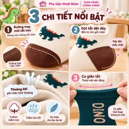Sét 5 Đôi Tất Vớ Trẻ Em Cotton Mềm Mịn Co Giãn Tốt Cho Bé Trai Bé Gái,In Họa Tiết Hoạt Hình 3