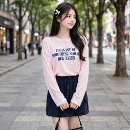 Áo thun nữ tay dài thun giấy in chữ mặc quanh năm áo thun dài tay form rộng thời trang trend TG PLEA05 4