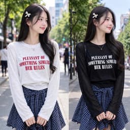 Áo thun nữ tay dài thun giấy in chữ mặc quanh năm áo thun dài tay form rộng thời trang trend TG PLEA05 1