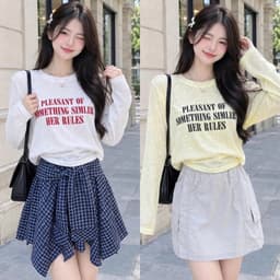 Áo thun nữ dài tay thun giấy xước mỏng in chữ thời trang,áo thun nữ form rộng tay dài đẹp TG PLEA05 1