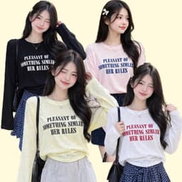 Áo thun nữ dài tay chất thun giấy xước in hình đẹp siêu nét thời trang, áo thun nữ form rộng hot trend TG PLEA05 2