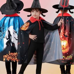 Combo set Áo choàng kèm nón (mũ) mẫu mới in 3D nổi bật hóa trang lễ hội Halloween hoặc trang phục lễ hội, biểu diễn 2