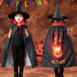 Combo set Áo choàng kèm nón (mũ) mẫu mới in 3D nổi bật hóa trang lễ hội Halloween hoặc trang phục lễ hội, biểu diễn 4